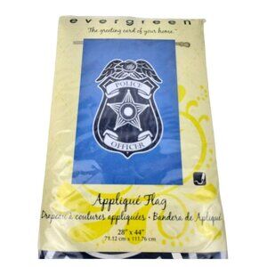 Evergreen Enterprises Police Officer Applique Garden Flag Banner 28 x 44 inch